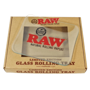 RAW Classic Glass Rolling Tray Large 32 x 26 cm