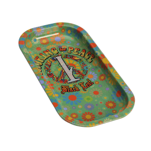 Black Leaf Smoking for Peace rolling tray 206 × 106 mm