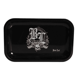 Black Leaf Rolling Tray In Weed We Trust 27.5 x 17.5 cm