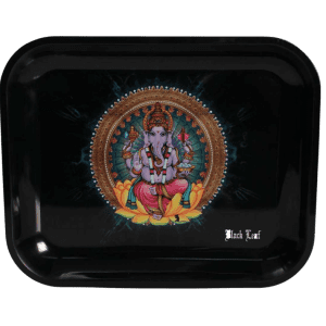 Black Leaf Rolling Tray Ganesha L