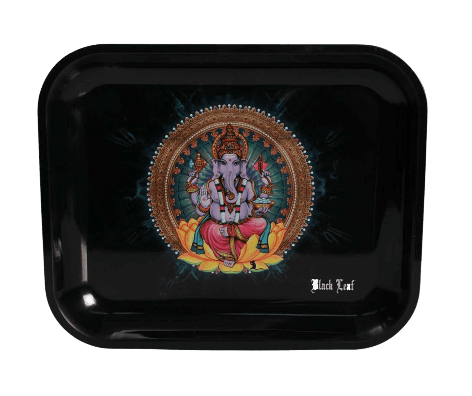 Black Leaf Rolling Tray Ganesha L