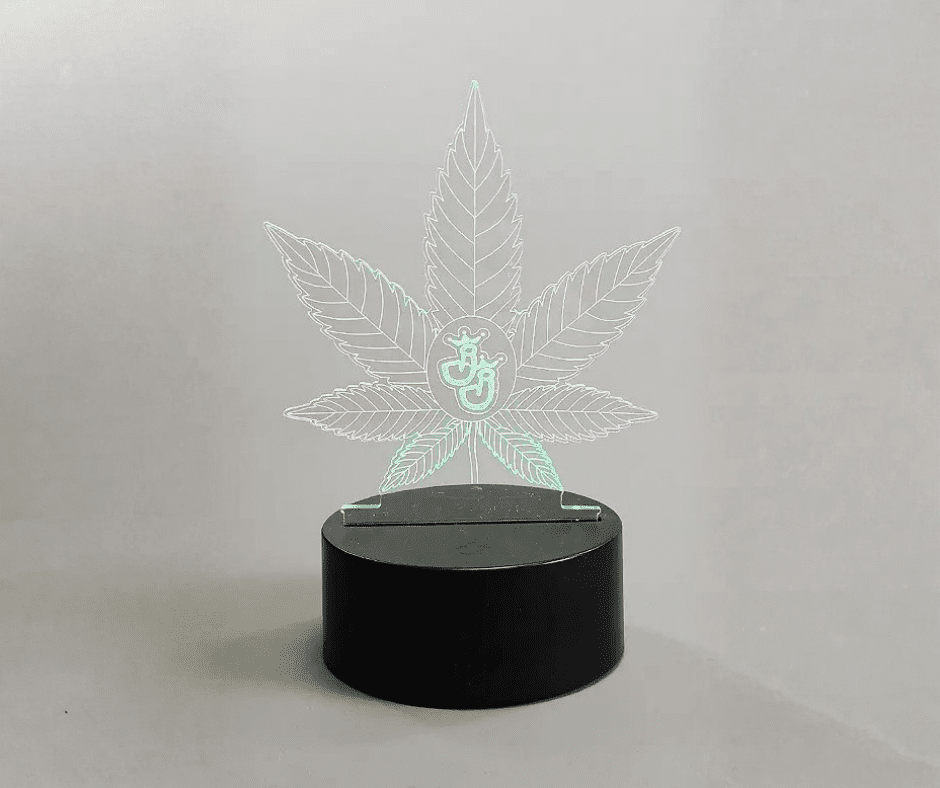 LED-yövalo hampunlehti 18.5 cm 2