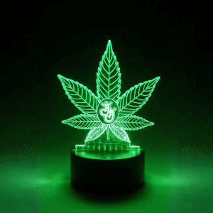 LED-yövalo hampunlehti 18.5 cm