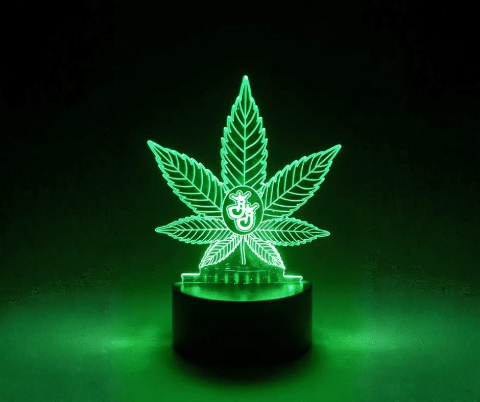 LED-yövalo hampunlehti 18.5 cm