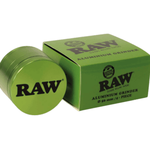 RAW Aluminium Grinder Green 56 mm – 4-osainen
