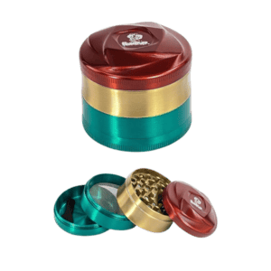 Honeypuff Rasta grinderi 63 mm 4-osainen