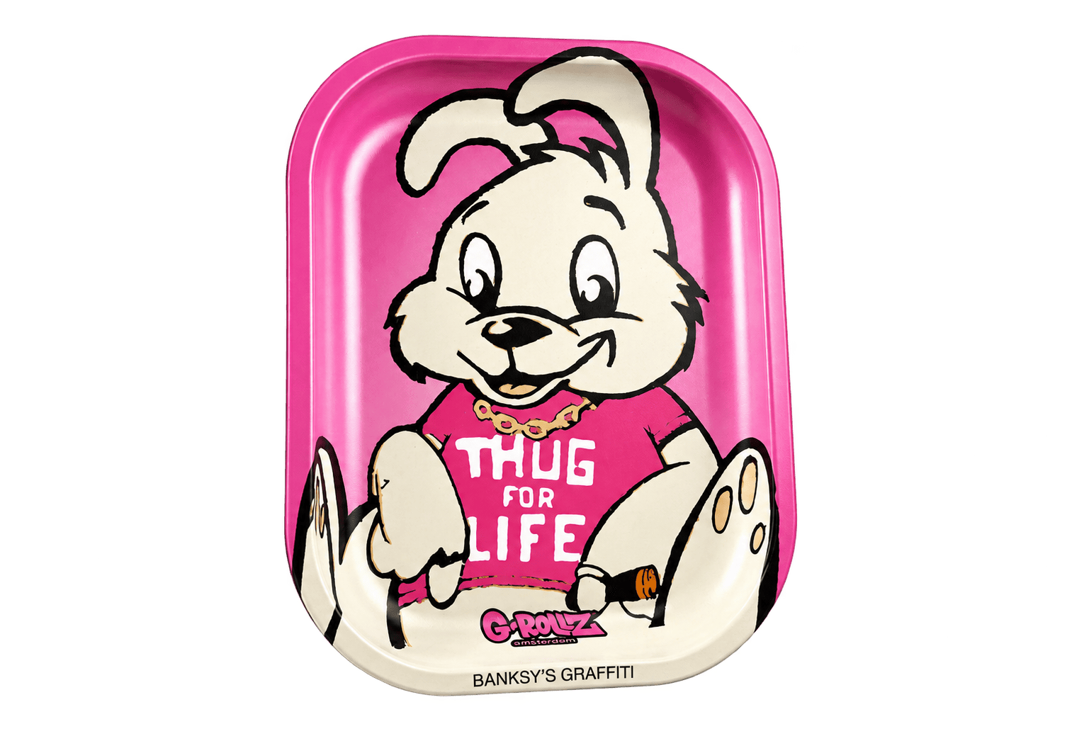 G-Rollz Banksy Thug for Life metallitarjotin 27 × 18 cm