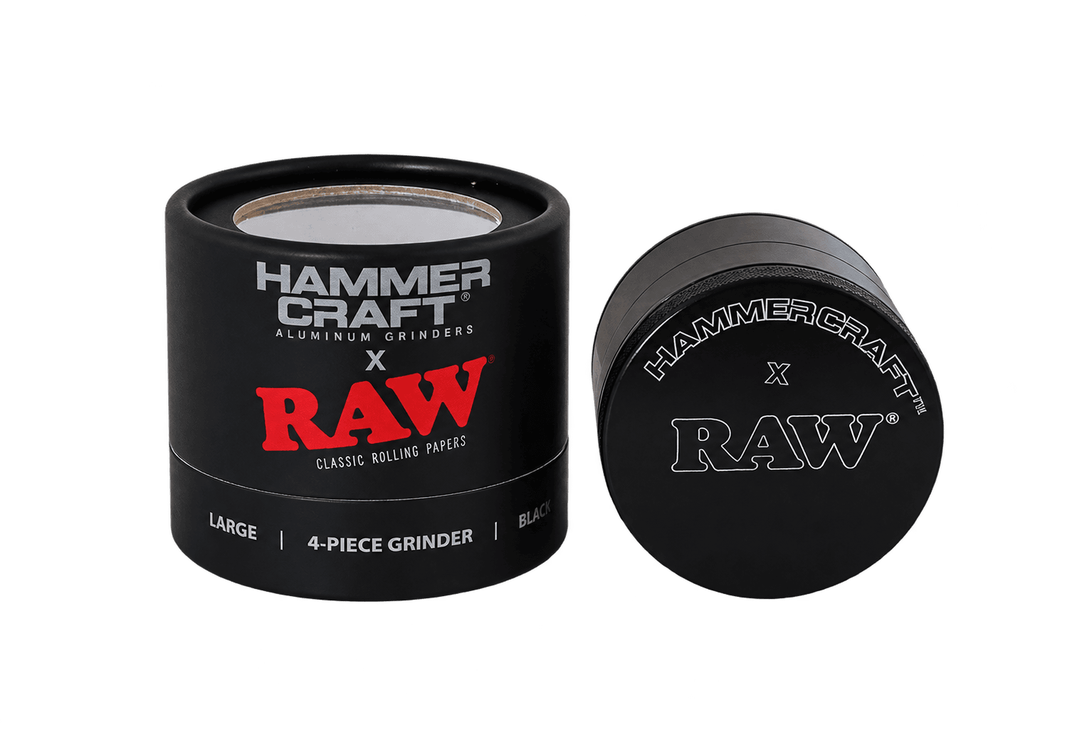 RAW x Hammer Craft grinderi 63 mm musta 4-osainen