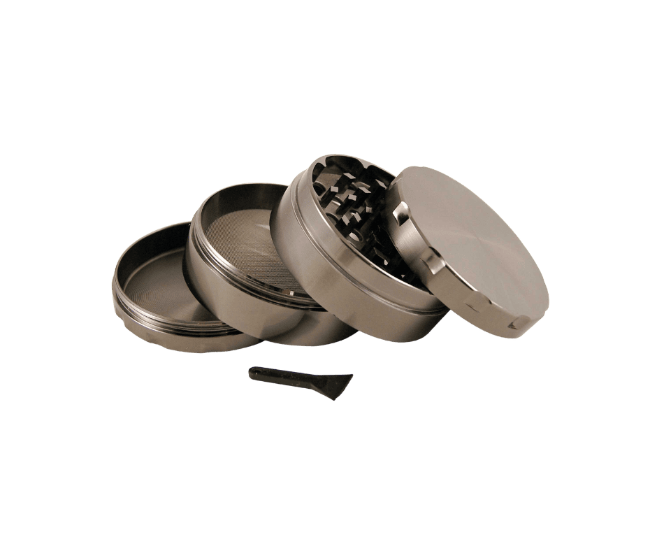 Grinderi 4-osainen 62 mm harmaa-musta